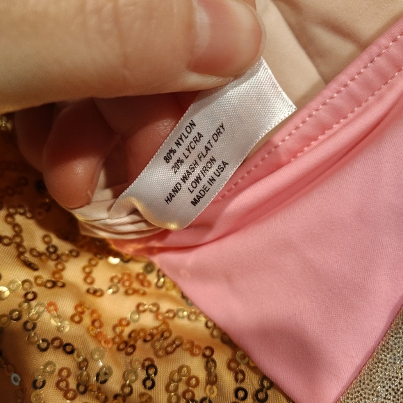 Reverence Dancewear Women's One Pc. Pink & Gold Goddess Princess Adult Sz S - Picture 4 of 7